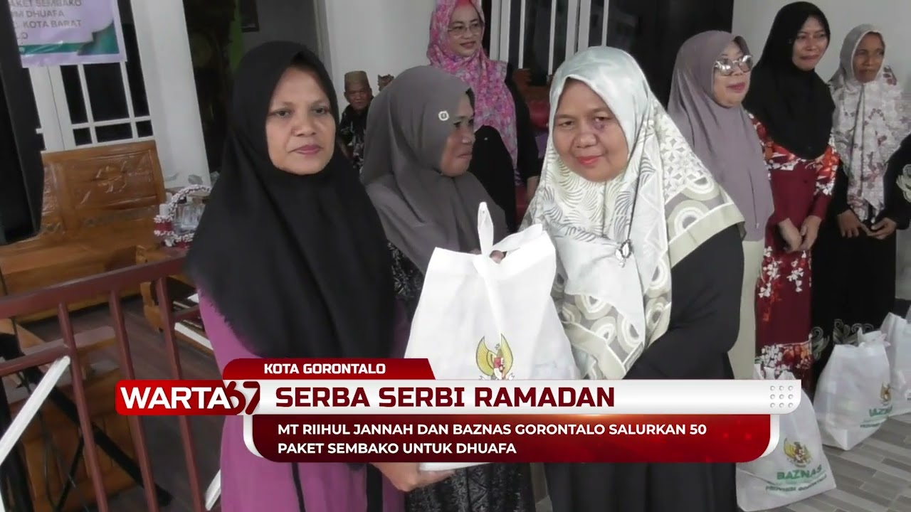 MT RIIHUL JANNAH DAN BAZNAS GORONTALO SALURKAN 50 PAKET SEMBAKO UNTUK DHUAFA