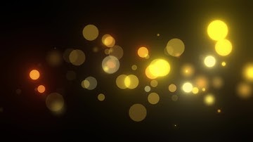 Golden Dust Particles Background overlay, Blinding Bokeh of Lights Black Background 4K Loop Tutorial