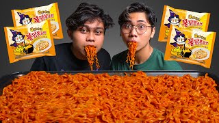 SURGAA!! MUKBANG SAMYANG CHEESE RASA BARU! PERTAMA KALI WEDA MAKAN SAMYANG! 😂