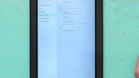 How to Find the Accounting Setting on My NOOK : About NOOK Readers