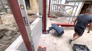 Kitchen extension build steel frame