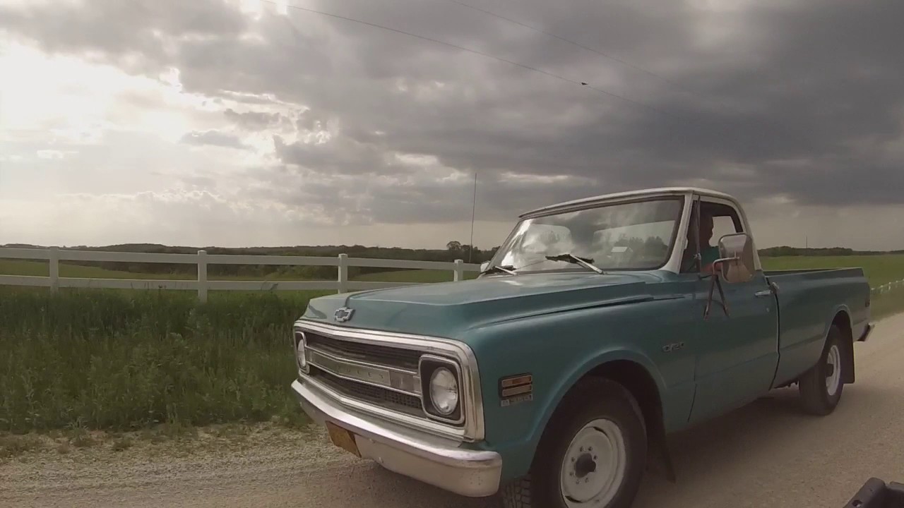 1969 Chevy Pick Up Truck V8 Floor Shift Manual Running Driving