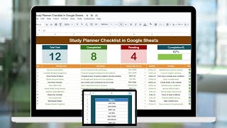 Study Planner Checklist in Google Sheets