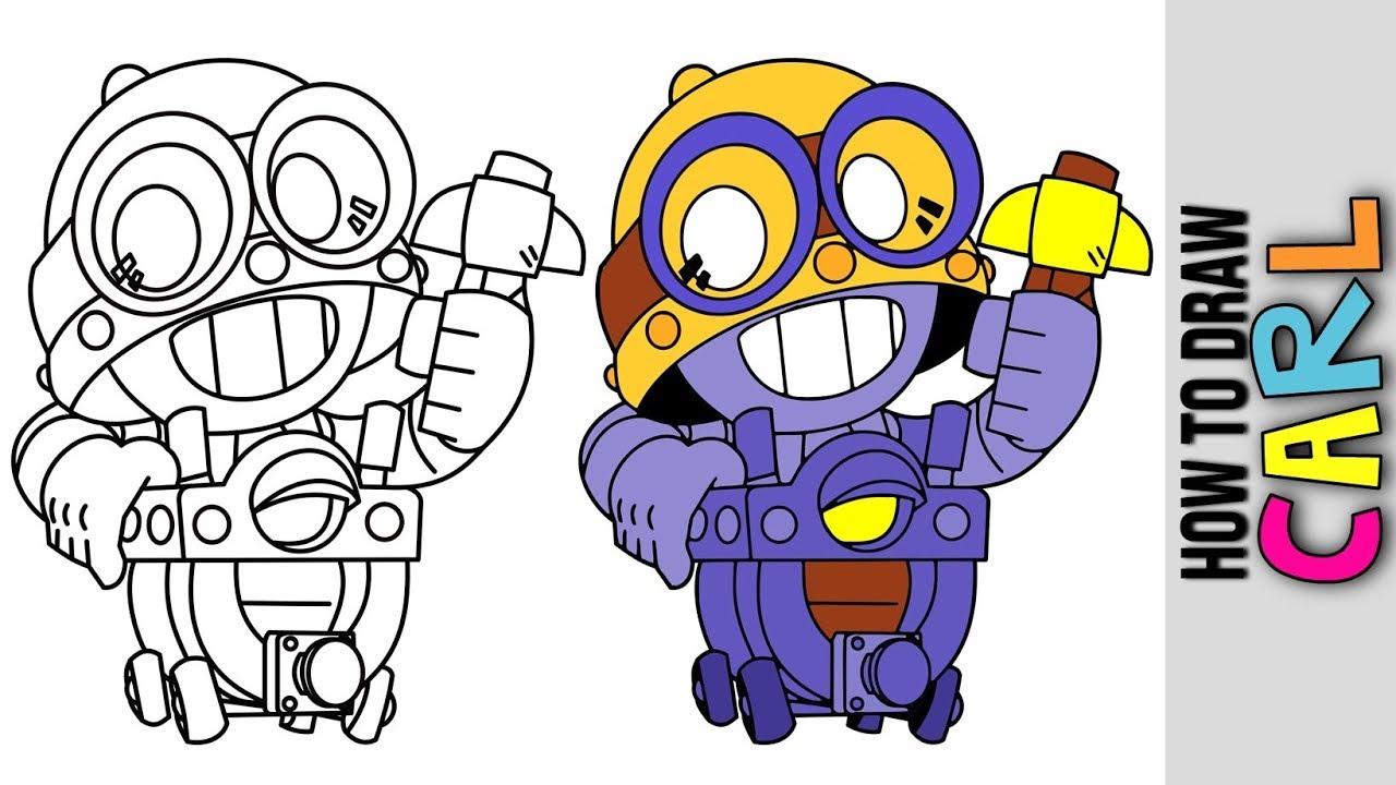 Brawl Stars Coloring Pages Carl Coloring And Drawing - image de carl brawl star
