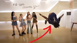 iShowSpeed BACKFLIP scares Kpop girl group 