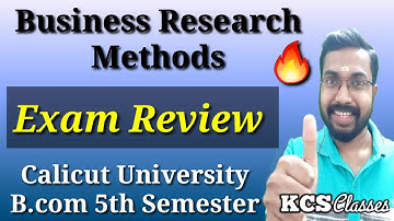Business Research Methods|Exam Review|Calicut University B.com 5th Semester