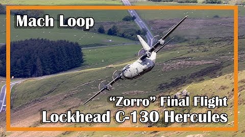 4k - RAF C-130 Hercules "Zorro" Flight make Final Flight through LFA 7 The Mach Loop , Cad East