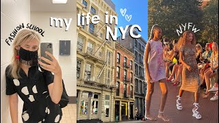 NYC VLOG: a day at fashion school, going to NYFW, + more