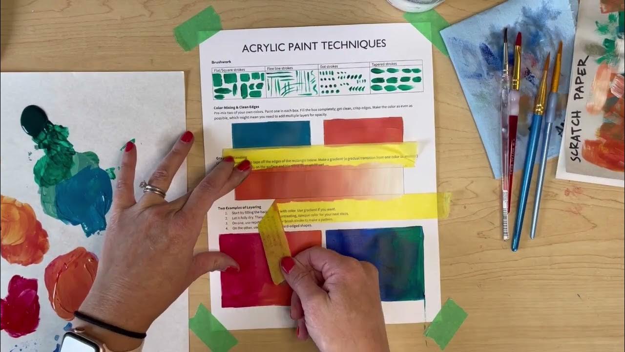 Acrylic Paint Techniques demo (for use with handout) YouTube