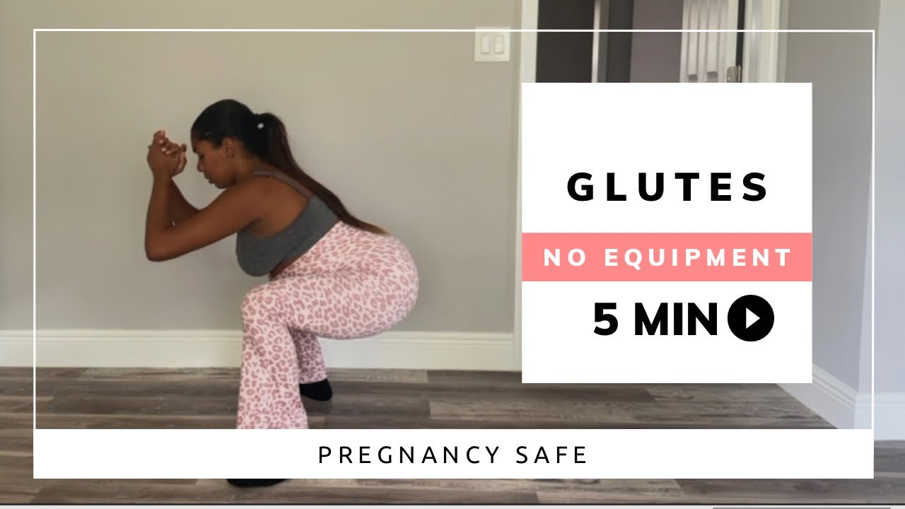 5 minute Glute workout at home no equipment | Quick & Easy - YouTube