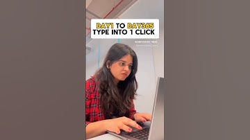 DAY 1 TO DAY 365 TYPE INTO 1 CLICK #excel #trending