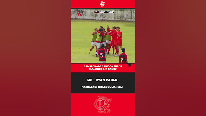 Veja o terceiro gol do Flamengo na vitória por 3 a 1 sobre o Bangu, pelo Campeonato Carioca Sub-15.