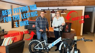 Best storage bins for Transporting Lectric E Bikes in our Rockwood Mini lite #rvlife #werv #lectric