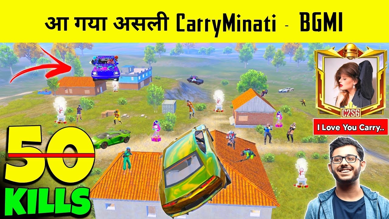 OMG 😱 INDIA'S BIGGEST YOUTUBER CARRYMINATI IN MATCH – BGMI PUBG MOBILE GAMEPLAY