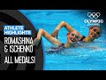 Romashina  ishchenko  all artistic swimming medal routines  athlete highlights