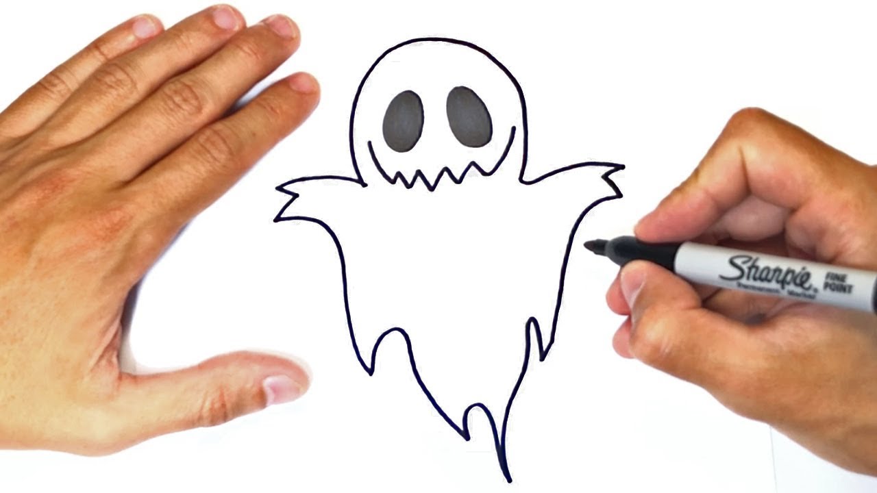 How To Draw A Ghost Step By Step Easy Drawings Dibujos Faciles | Images ...