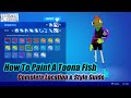 How to Paint a Toona Fish Complete Guide All Color Bottle Locations &amp; 21 Styles - Fortnite Season 8