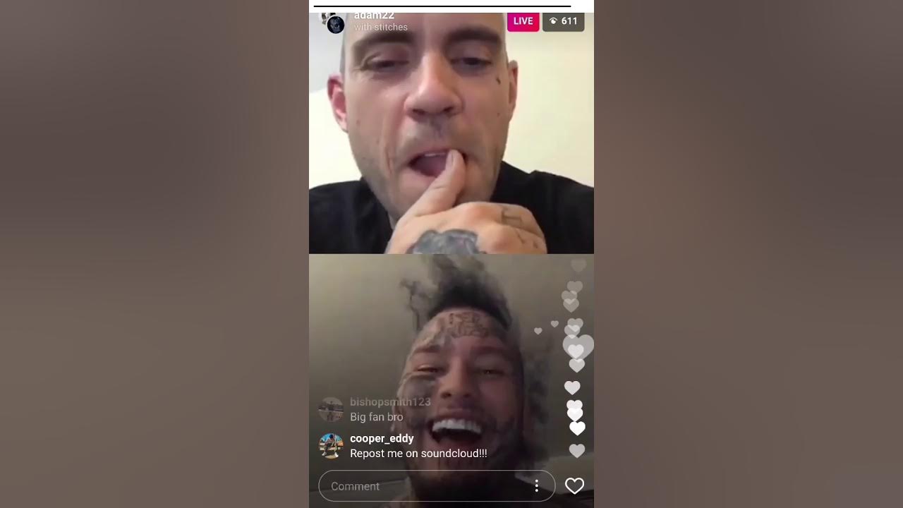 ADAM22 IG LIVE WITH RAPPER STITCHES YouTube