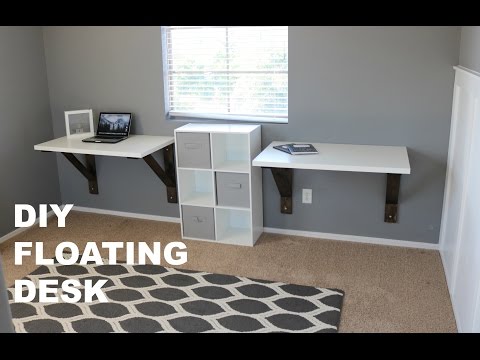 Diy Floating Desk Build Ikea Hack Youtube