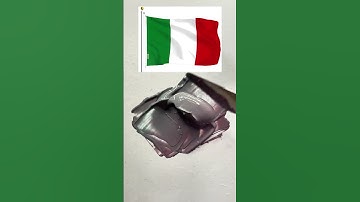Mixing Italy Flag Colors – Green, White & Red! 🇮🇹🎨 #colormixing #italia