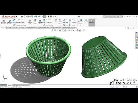 Solidwork Basket Design Tutorial | Fruit basket Design Solidwork | Basket Design Solidworks