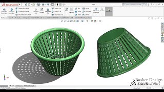 Solidwork Basket Design Tutorial | Fruit basket Design Solidwork | Basket Design Solidworks