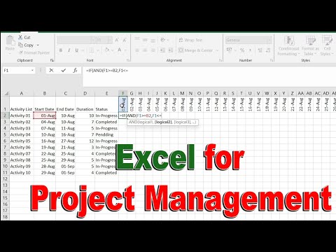 Excel for Project Management | Excel Tutorial Part 20/50