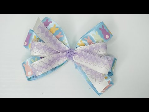 DIY: Easter Layered Girly Hair Bow || Quick and Easy