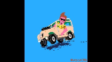 Ace Ventura making of timelapse in #picoCAD