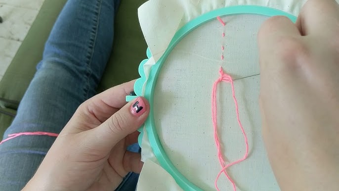 How to frame cross stitch in an embroidery hoop 