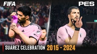 Luis Suárez Celebration FIFA vs PES | 2015 - 2024 | screenshot 2