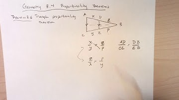 Geometry 8.4: Part 1. Proportionality theorems.