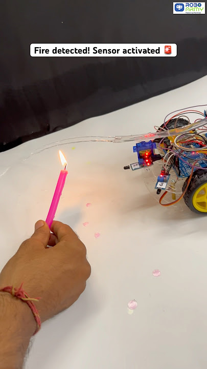 This Robot Detects & Fights Fire Instantly #roboarmy #stemprojects #arduinoproject #firefighter