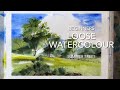 BEGINNERS Summer Sky, Simple Loose  Watercolour Landscape Painting Technique Watercolour Atmospheric