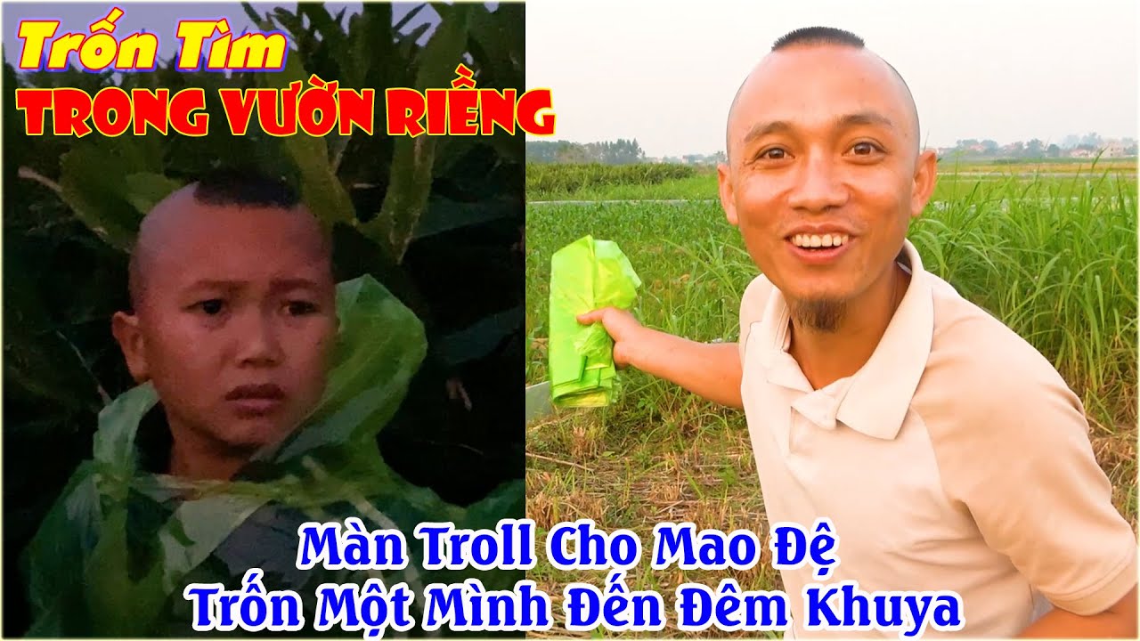 Trốn Tìm Trong Ruộng Riềng - Màn Troll Mao Đệ Trốn Một Mình Đến Tận Đêm Khuya