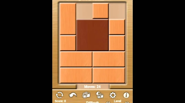 Klotski Difficult Level 30 of 68 Par solution