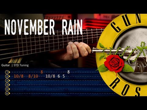 November Rain Solo - Guns 'N Roses - Acoustic Guitar Tutorial Tabs | Cover Christianvib