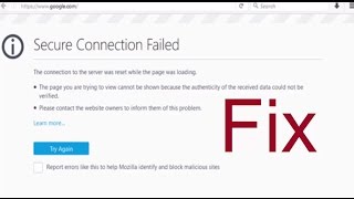 fix secure connection failed error in chrome and firefox