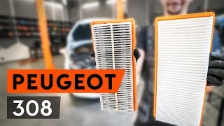 How to change air filter on PEUGEOT 308 I [TUTORIAL AUTODOC]