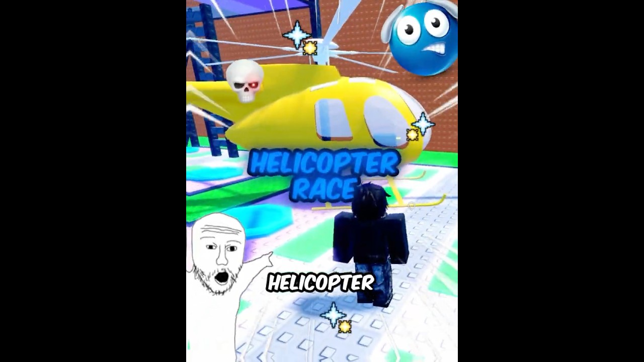 Racing With HELICOPTER For Rare Brainrots...  #roblox