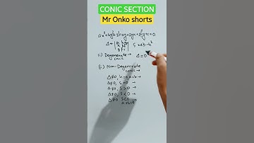 General equation of second degree|Recognisation of conics🎯📝 #shorts #ytshorts #mronkoshorts #viral