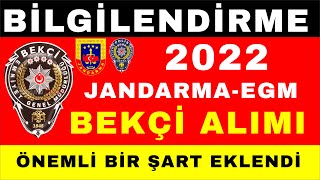 2022 Jandarma-Egm Bekçi̇ Alimi Önemli̇ Bi̇lgi̇lendi̇rme