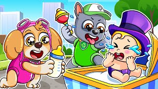 PAW Patrol Takes Care of A Baby  Very Funny Life Story  Paw Patrol Ultimate Rescue | Rainbow 3
