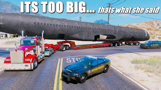 Towing Extremely Oversize Load (CRASHED PLANE) in GTA 5