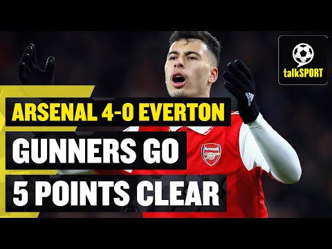 🏆 Arsenal Beat Everton 4-0 &amp; Go Five Points Clear: talkSPORT Callers Weigh In!