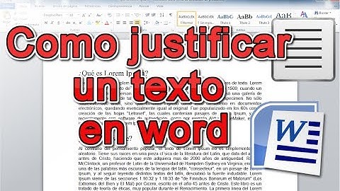 Cómo justificar un texto en WORD | Rápido y simple.
