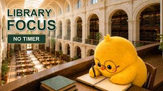 Grand Library Study with Muu | No Timer Lofi for Deep Focus [2 Hours]