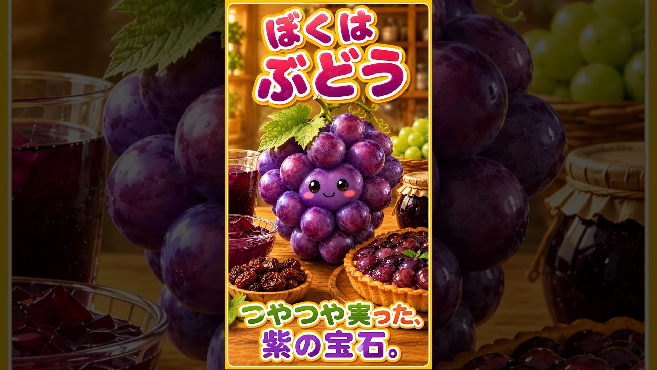 ぼくはぶどう 🍇 / Travel Buddy Song #32 / Japanese Food Song