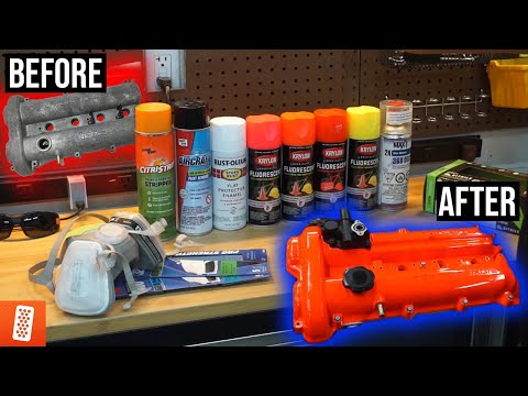 How To Spray Paint Fluorescent Colors (Valve Covers, Engine Parts & Brake Calipers)