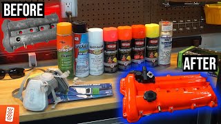 How To Spray Paint Fluorescent Colors (Valve Covers, Engine Parts \& Brake Calipers)